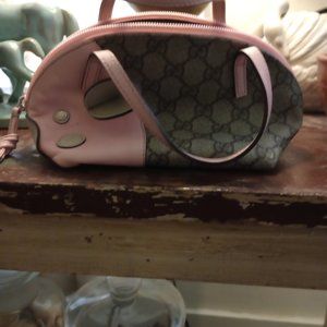 Pink pig gucci bag